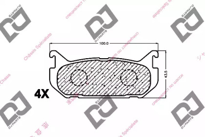 Комплект тормозных колодок DJ PARTS BP1257